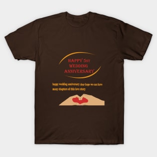 happy 5st wedding anniversary T-Shirt